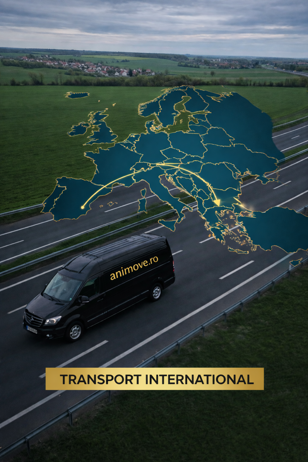 Transport caini România - vehicul autorizat pentru animale de companie